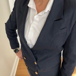 Navy double-breasted blazer from Talbots, size 10, classic!